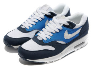 Кроссовки Nike Air Max 87 темно-синие с белым мужские - фото спереди