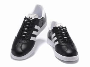 Adidas Gazelle Leather черные с белым (40-44)