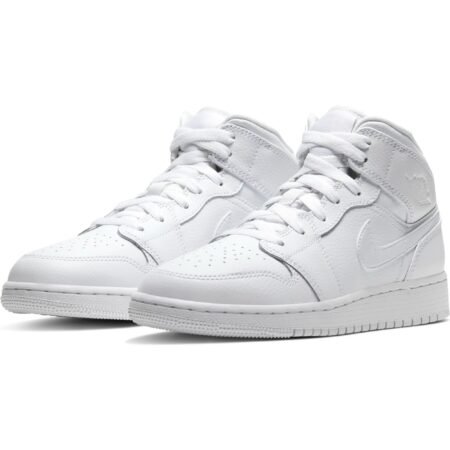 Nike Air Jordan 1 Retro High белые кожаные мужские-женские (35-44)