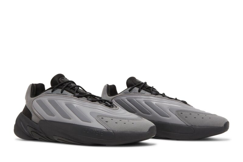 Adidas Ozelia серо-черные кожаные  мужские-женские (40-44)