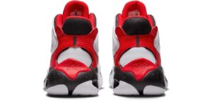 Nike Air Jordan Max Aura 4 белые с красно-черным кожаные мужские (40-44)